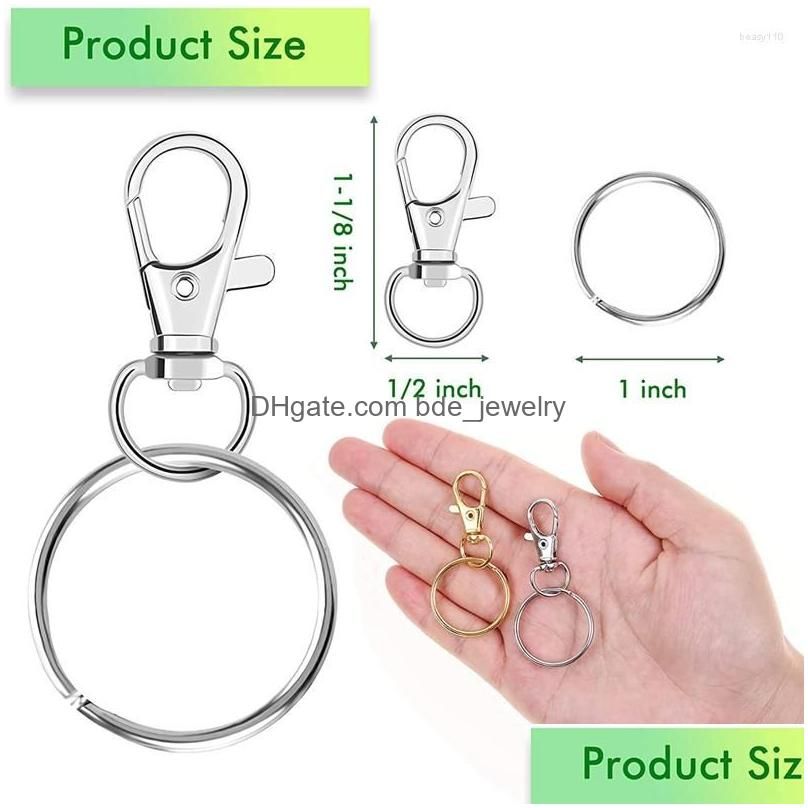 Swivel Snap Hook Bulk Keychains Clips With Rings Ideal For Purse